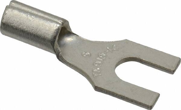 Thomas & Betts - #6 Stud, 18 to 14 AWG Compatible, Noninsulated, Crimp Connection, Standard Fork Terminal - Makers Industrial Supply