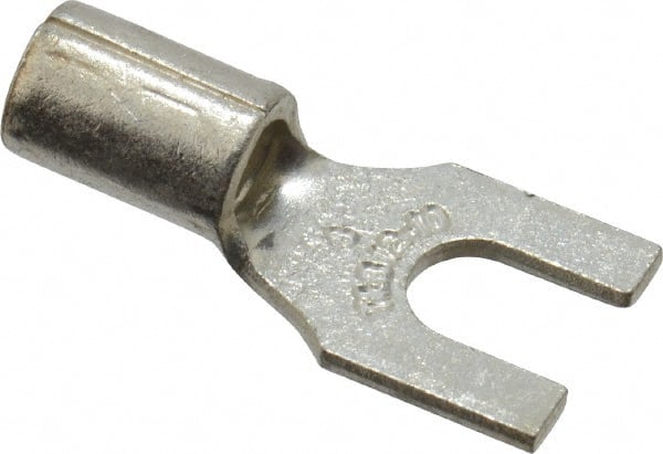 Thomas & Betts - #8 Stud, 12 to 10 AWG Compatible, Noninsulated, Crimp Connection, Standard Fork Terminal - Makers Industrial Supply