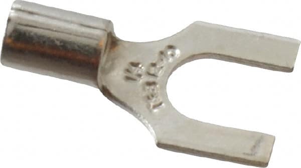 Thomas & Betts - 1/4" Stud, 12 to 10 AWG Compatible, Noninsulated, Crimp Connection, Standard Fork Terminal - Makers Industrial Supply