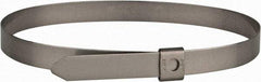 Thomas & Betts - 10" Long Natural (Color) Stainless Steel Standard Cable Tie - 200 Lb Tensile Strength, 0.38mm Thick, 4" Max Bundle Diam - Makers Industrial Supply