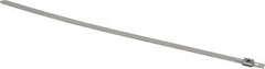 Thomas & Betts - 6-1/2" Long Natural (Color) Stainless Steel Standard Cable Tie - 100 Lb Tensile Strength, 0.38mm Thick, 25mm Max Bundle Diam - Makers Industrial Supply