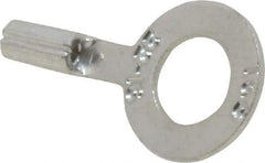 Thomas & Betts - 22-16 AWG Noninsulated Crimp Connection D Shaped Ring Terminal - 1/4" Stud, 0.92" OAL x 1/2" Wide, Tin Plated Copper Contact - Makers Industrial Supply