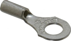 Thomas & Betts - 22-16 AWG Noninsulated Crimp Connection D Shaped Ring Terminal - #8 Stud, 3/4" OAL x 0.31" Wide, Tin Plated Copper Contact - Makers Industrial Supply