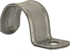 Thomas & Betts - 1-1/2" Pipe, Steel, Zinc Plated" Pipe or Conduit Strap - 1 Mounting Hole - Makers Industrial Supply