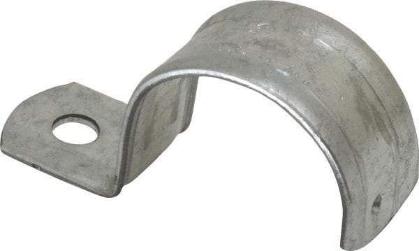 Thomas & Betts - 1-1/4" Pipe, Steel, Zinc Plated" Pipe or Conduit Strap - 1 Mounting Hole - Makers Industrial Supply