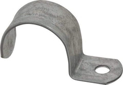 Thomas & Betts - 1-1/2" Pipe, Steel, Zinc Plated" Pipe or Conduit Strap - 1 Mounting Hole - Makers Industrial Supply