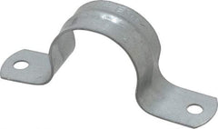 Thomas & Betts - 1-1/4 Pipe, Steel, Zinc Plated Pipe or Conduit Strap - 2 Mounting Holes - Makers Industrial Supply