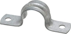 Thomas & Betts - 1/2 Pipe, Steel, Zinc Plated Pipe or Conduit Strap - 2 Mounting Holes - Makers Industrial Supply