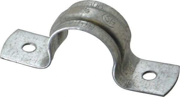 Thomas & Betts - 3/4 Pipe, Steel, Zinc Plated Pipe or Conduit Strap - 2 Mounting Holes - Makers Industrial Supply