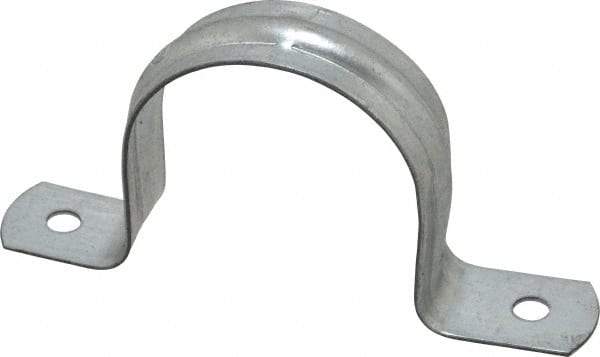 Thomas & Betts - 2 Pipe, Steel, Zinc Plated Pipe or Conduit Strap - 2 Mounting Holes - Makers Industrial Supply