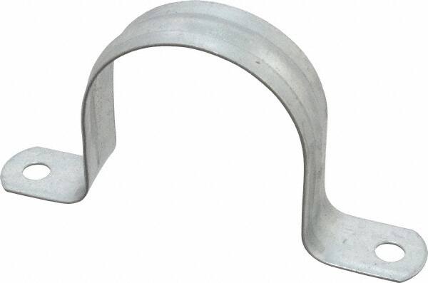 Thomas & Betts - 2-1/2 Pipe, Steel, Zinc Plated Pipe or Conduit Strap - 2 Mounting Holes - Makers Industrial Supply