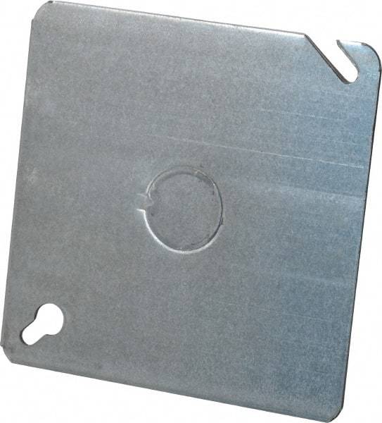 Thomas & Betts - Electrical Outlet Box Steel Face Cover - 4" Overall Width - Makers Industrial Supply