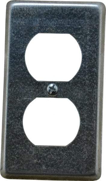 Thomas & Betts - Electrical Outlet Box Steel Device Cover - Includes Phillips Head Screw - Makers Industrial Supply