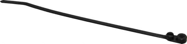 Thomas & Betts - 7.8" Long Black Nylon Mountable Cable Tie - 50 Lb Tensile Strength, 1.4mm Thick, 3-3/8" Max Bundle Diam - Makers Industrial Supply