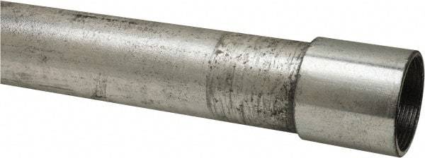 Made in USA - 1-1/2" Trade Size, 10' Long, Rigid Conduit - Steel, 1-1/2" ID - Makers Industrial Supply