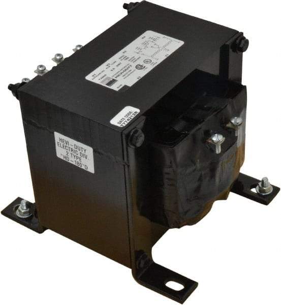 Sola/Hevi-Duty - 1 Phase, 2 kVA, Control Transformer - 2 Input, 1 Output Winding, 60 Hz, 9.13 Inch Deep x 6-1/4 Inch High, 239°F Temp Rise - Makers Industrial Supply