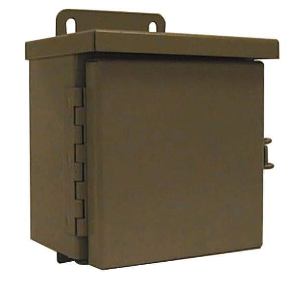 Wiegmann - 21" OAW x 33" OAH Powder Coat Finish Electrical Enclosure Back Panel - 36" x 24" Box, 14 Gauge Steel, Use with B362407CH/B362409CH/B362411CH/N12362406/N12362408/N12362410/N12362412/RHC362412 - Makers Industrial Supply