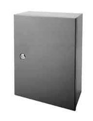 Wiegmann - 21" OAW x 21" OAH Powder Coat Finish Electrical Enclosure Back Panel - 24" x 24" Box, 14 Gauge Steel, Use with B242407CH/B242409CH/B242411CH/LOH242408/N12242406/N12242408/N12242410/N12242412/N12242416/RHC242408 - Makers Industrial Supply