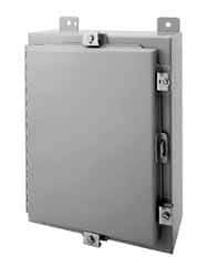 Wiegmann - Steel Standard Enclosure Hinge Flat Cover - NEMA 4, 12, 13, 24" Wide x 36" High x 8" Deep, Dirt-tight, Dust-tight, Oiltight & Watertight - Makers Industrial Supply