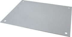 Wiegmann - 13" OAW x 17" OAH Powder Coat Finish Electrical Enclosure Back Panel - 20" x 16" Box, 14 Gauge Steel, Use with B201607CH/B201609CH/LOH201606/N12162006/N12162008/N12201606/N12201608/N12201610/N12201612/RHC201606 - Makers Industrial Supply