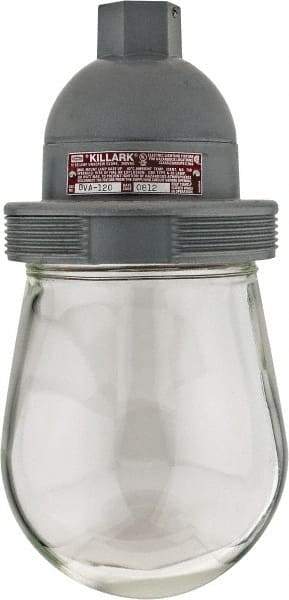 Hubbell Killark - 120 VAC, 150 Watt, Incandescent Hazardous Location Light Fixture - Dust Ignition, Aluminum Alloy Housing, 4-1/2" Wide x 9-5/8" High - Makers Industrial Supply