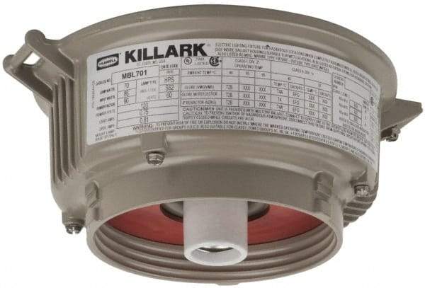 Hubbell Killark - 120 VAC, 70 Watt, High Pressure Sodium Hazardous Location Light Fixture - Corrosion, Dirt, Dust, Moisture & Vibration Resistant - Makers Industrial Supply