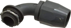 Thomas & Betts - 3/4" Trade, Thermoplastic Threaded Angled Liquidtight Conduit Connector - Insulated - Makers Industrial Supply