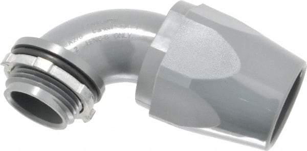 Thomas & Betts - 1" Trade, Thermoplastic Threaded Angled Liquidtight Conduit Connector - Insulated - Makers Industrial Supply