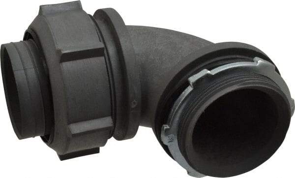 Thomas & Betts - 2" Trade, Thermoplastic Threaded Angled Liquidtight Conduit Connector - Insulated - Makers Industrial Supply