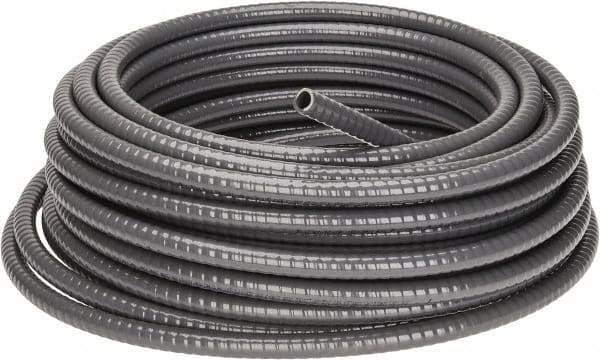 Thomas & Betts - 3/8" Trade Size, 100' Long, Flexible Liquidtight Conduit - PVC, 0.489" ID, Gray - Makers Industrial Supply