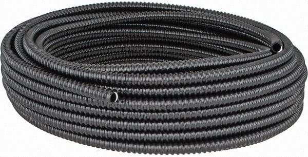 Thomas & Betts - 3/8" Trade Size, 100' Long, Flexible Liquidtight Conduit - PVC, 0.489" ID, Black - Makers Industrial Supply