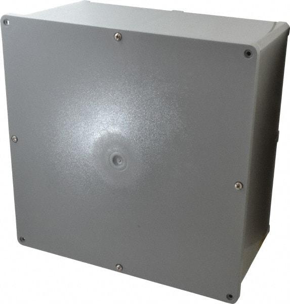 Thomas & Betts - Thermoplastic Junction Box Enclosure Screw Flat Cover - NEMA 4, 4X, 12" Wide x 12" High x 6" Deep, Corrosion Resistant - Makers Industrial Supply