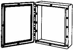 Thomas & Betts - Thermoplastic Standard Enclosure Hinge Flat Cover - NEMA 1, 2, 3, 4, 12, 3S, 3SX, 3X, 4X, 24-1/2" Wide x 30-1/2" High x 9-1/2" Deep - Makers Industrial Supply