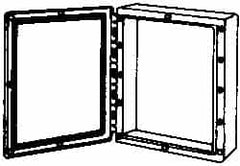 Thomas & Betts - Thermoplastic Standard Enclosure Hinge Flat Cover - NEMA 1, 2, 3, 4, 12, 3S, 3SX, 3X, 4X, 24-1/2" Wide x 30-1/2" High x 7-1/2" Deep - Makers Industrial Supply