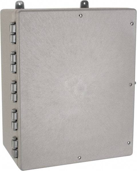 Thomas & Betts - Thermoplastic Standard Enclosure Hinge Flat Cover - NEMA 1, 2, 3, 4, 12, 3S, 3SX, 3X, 4X, 16-1/2" Wide x 20" High x 9-1/2" Deep - Makers Industrial Supply