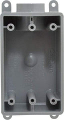 Thomas & Betts - 1 Gang, (1) 3/4" Knockout, PVC Rectangle Junction Box - 144.78mm Overall Height x 71.1mm Overall Width x 61.5mm Overall Depth, Weather Resistant - Makers Industrial Supply