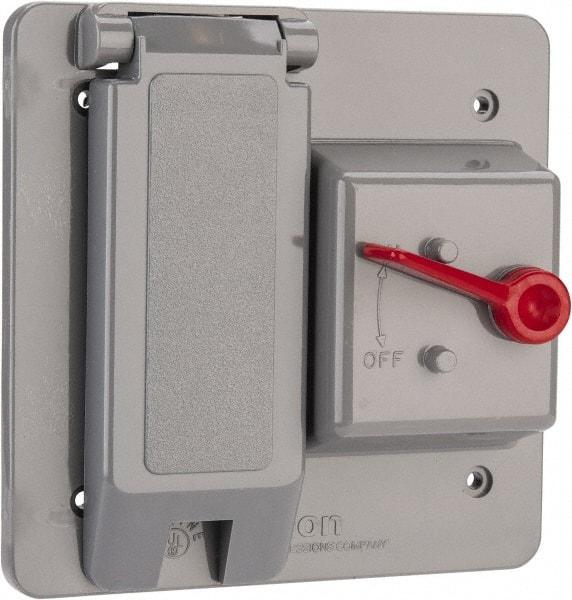 Thomas & Betts - Electrical Outlet Box Polycarbonate Combination Toggle with GFI Cover - Makers Industrial Supply