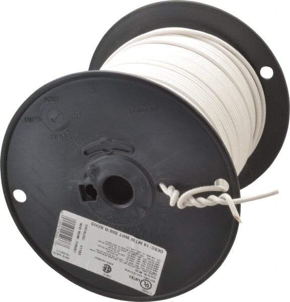 Southwire - 14 AWG, 41 Strand, White Machine Tool Wire - PVC, Acid, Moisture and Oil Resistant, 500 Ft. Long - Makers Industrial Supply