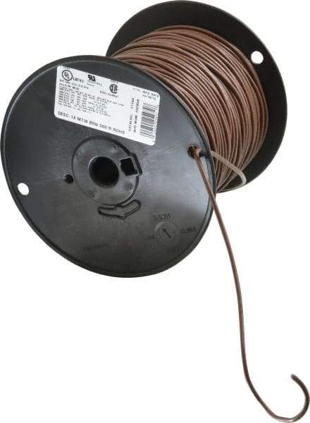 Southwire - 14 AWG, 41 Strand, Brown Machine Tool Wire - PVC, Acid, Moisture and Oil Resistant, 500 Ft. Long - Makers Industrial Supply