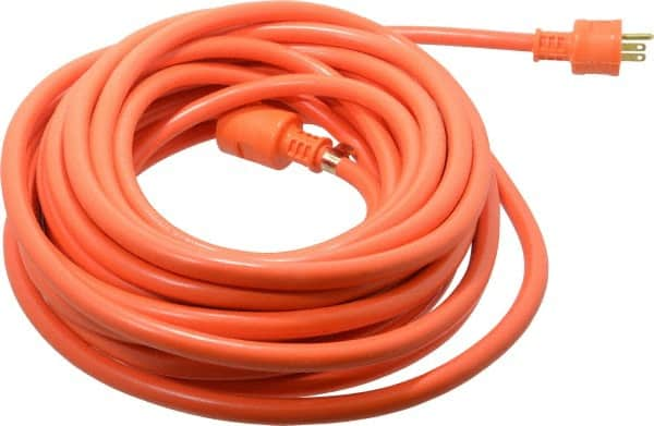 Southwire - 50', 14/3 Gauge/Conductors, Multicolor Indoor & Outdoor Extension Cord - 1 Receptacle, 15 Amps, 125 VAC, UL SJTOW, NEMA 5-15P, 5-15R - Makers Industrial Supply