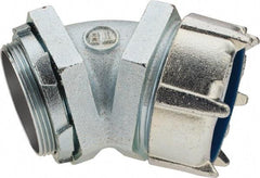 Thomas & Betts - 3" Trade, Malleable Iron Threaded Angled Liquidtight Conduit Connector - Noninsulated - Makers Industrial Supply