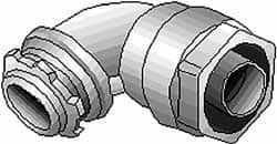 Thomas & Betts - 4" Trade, Malleable Iron Threaded Angled Liquidtight Conduit Connector - Noninsulated - Makers Industrial Supply