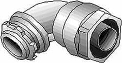 Thomas & Betts - 2-1/2" Trade, Malleable Iron Threaded Angled Liquidtight Conduit Connector - Insulated - Makers Industrial Supply