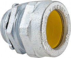 O-Z/Gedney - 1 to 1.2" Cable Capacity, Liquidtight, Straight Strain Relief Cord Grip - 1 NPT Thread, 1-3/8" Long, Iron - Makers Industrial Supply