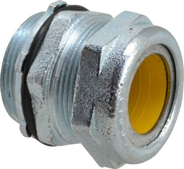 O-Z/Gedney - 1 to 1.2" Cable Capacity, Liquidtight, Straight Strain Relief Cord Grip - 5/8 NPT Thread, 1-9/16" Long, Iron - Makers Industrial Supply