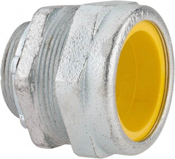 O-Z/Gedney - 1.6 to 1.8" Cable Capacity, Liquidtight, Straight Strain Relief Cord Grip - 5/8 NPT Thread, 1-13/16" Long, Iron - Makers Industrial Supply