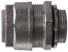 O-Z/Gedney - 0.3 to 0.4" Cable Capacity, Liquidtight, Straight Strain Relief Cord Grip - 5/8 NPT Thread, 1-1/4" Long, Iron - Makers Industrial Supply