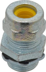 O-Z/Gedney - 0.3 to 0.4" Cable Capacity, Liquidtight, Straight Strain Relief Cord Grip - 1/2 NPT Thread, 1-1/8" Long, Iron - Makers Industrial Supply