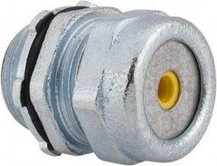 O-Z/Gedney - 0.1 to 0.2" Cable Capacity, Liquidtight, Straight Strain Relief Cord Grip - 3/4 NPT Thread, 1-3/16" Long, Iron - Makers Industrial Supply