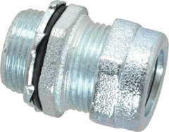 O-Z/Gedney - 0.3 to 0.4" Cable Capacity, Liquidtight, Straight Strain Relief Cord Grip - 3/4 NPT Thread, 1-3/16" Long, Iron - Makers Industrial Supply